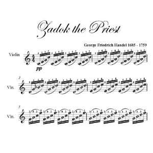   Priest Handel Easy Violin Shet Music George Friedrich Handel Books