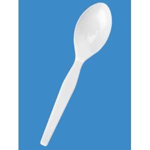   Standard Weight White Plastic Spoons Bulk Pack: Health & Personal Care