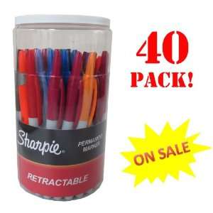 Sharpie Fine Point Retractable Permanent Markers/Highlighter, 40 