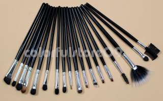 New 24 Pc Pro Black Handle Make up Brush Set A  