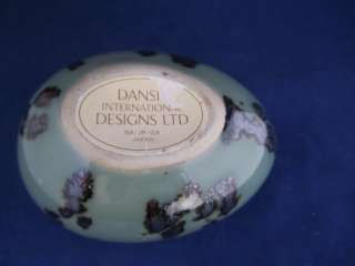 Medium Dansk Stoneware Blue Egg Trinket Box Easter Speckled BA JR GA 