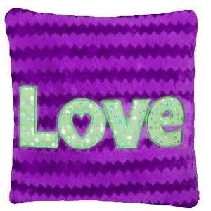  14 Hey Girl Wavy Love Decorative Accent Pillow   Purple 
