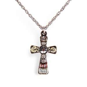 Ayala Bar Cross Necklace   The Classic Collection   in Silver, Pale 
