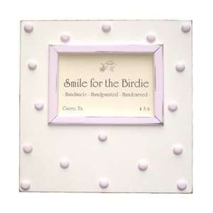  Hand Painted Pink Swiss Dots Wall Frame: Baby