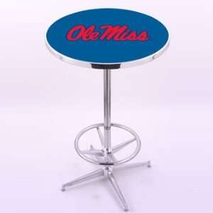   Co. University of Mississippi Chrome Pub Table: Furniture & Decor