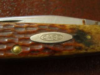 Vtg CASE XX 6254 Folding Knife 9 Dot TRAPPER BONE HANDLE SS USA Made 2 