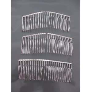  3 Comb05 Wire Silver Hair Comb Wedding/veil/crafts 4.5in Beauty