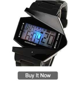 Bright LEDs Display Cool Mens Quartz Wrist Watch  
