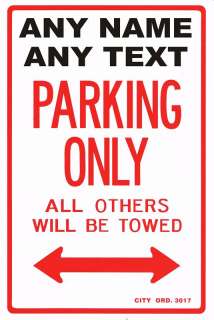 Personalized Custom PARKING ONLY Room Sign Cool Gift  