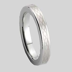   Finest Tungsten Carbide Ring Laser Etched Design Serpentines Jewelry