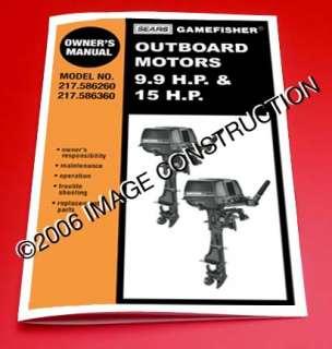  Gamefisher 9.9 & 15HP Outboard Owners Manual  