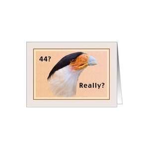    44th Birthday Card with Crested Caracara Card Toys & Games