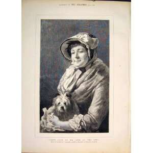  Portrait Lady Dog Crosland Robinson Fine Art 1883 Print 