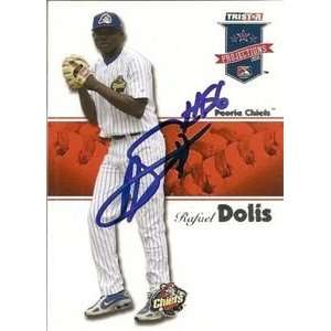 Rafael Dolis Signed 2008 Projections Card Chicago Cubs 