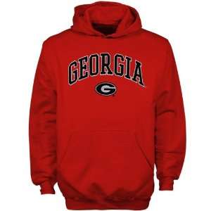  Georgia Bulldogs Youth Red Tackle Twill Hoody Sweatshirt 