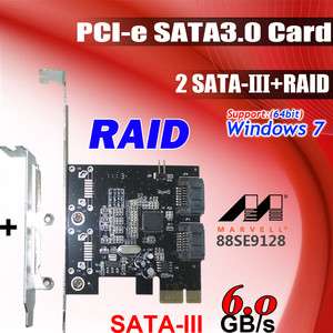 Low profile PCI Express PCI e RAID SATA3.0 SATA 3 III Card MARVELL 