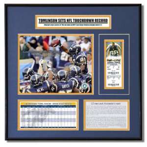   Tomlinson San Diego Chargers   2006 NFL Record Breaker   Ticket Frame