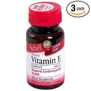  Schiff Natural Vitamin E Complex, 400 IU, 50 Softgels 