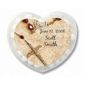 Wedding Favors Rosary Design Personalized Heart Shaped Mint Containers 