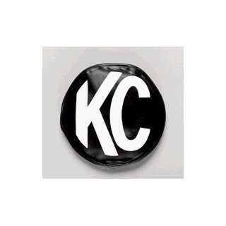  6 Round Black Vinyl Cover White KC Logo Automotive