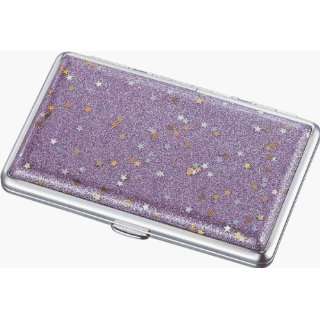  Visol Glamour Purple Glitter Double Sided Cigarette Case 