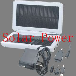 2600mAh Solar Power Battery Charger w/ Cell phone Adapter for iphone 