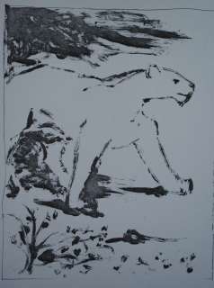 Pablo PICASSO : original SIGNED ETCHING   The Panther # on VELLUM 