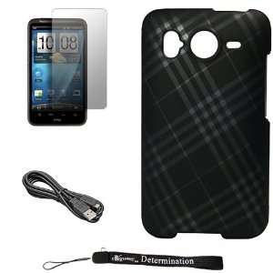  Black Smooth with Silver Plaid Design Cover / 2 Piece Snap 