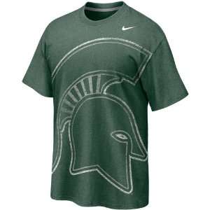 Nike Michigan State Spartans Big Time Tri Blend T Shirt   Green (Small 