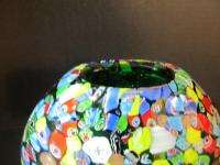 Murano Glass Vase GREEN Millefio Ann Primrose Cristalleria Darte 