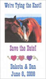 Country Western Save the Date Wedding Magnets, Horses  
