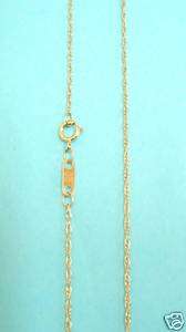 14K Solid Yellow Gold Rope Chain 20 Inch Lite Free Shipping Brand New 