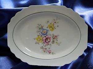 WS GEORGE 5872 1 CHINA DINNERWARE FLORAL OVAL PLATTER  