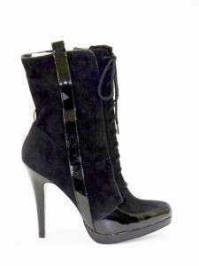 JESSICA SIMPSON Rosey Womens Calf Boots Black Suede 8  