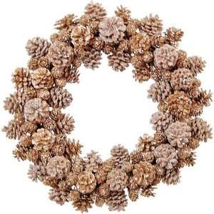  Christmas Door Wreath, Frosted Pine Cone, 18 Home 