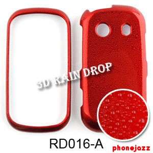 3D Rain Water Drop Red For Samsung Seek M350 Hard Case Cover Snap On 