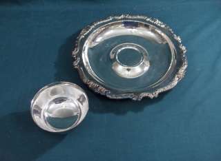 Vintage Wm. Rogers Silver Plate Round, Relish/Dip Tray  
