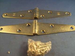 TWO PAIR OF STRAP HINGES 4 INCHES HAGER # AA 225B  