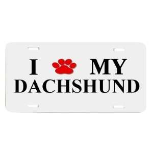  Dachshund Paw Love Dog Vanity Auto License Plate 