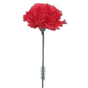  100 Carnation 5 Red Artificial Silk Flower Pick: Home 