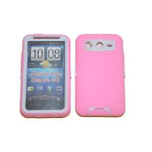   Layer Hard Case for HTC Desire (Baby Pink / White)