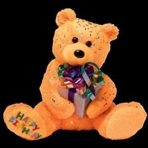  Ty Beanie Babies Happy Birthday the Bear ( Orange   W 