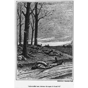  Dead soldiers on devastated battlefield,ages 18 45