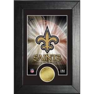 New Orleans Saints Gold  Tone Bronze Coin Frame 