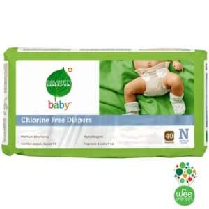   Seventh Generation Baby Diapers Newborn to 10lbs 40ct (4 pack): Baby