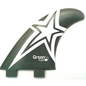  FCS DHD 2 Green Flex Surfboard Tri Fin Set   Green/White 