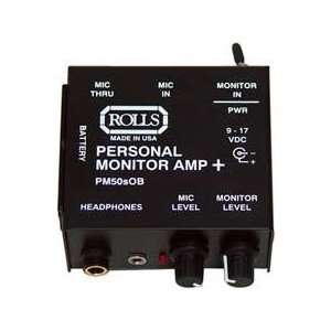  Rolls PM50sOB Monitor Amplifier Personal, XLR Mic In and 