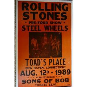  Rolling Stones with Steel Wheels and Sons of Bob Poster 