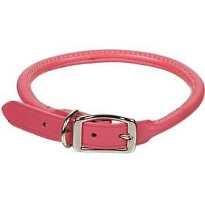  PETCO Rolled Leather 3/4 Dog Collar in Pink: Kitchen 