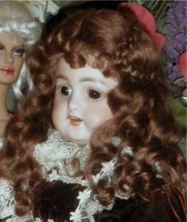beautiful long mohair doll wig size 8 9 French & German doll  